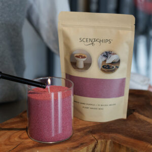 Scentchips - Kaarsenzand 250 Gram Paars Incl. 30 Losse Lontjes